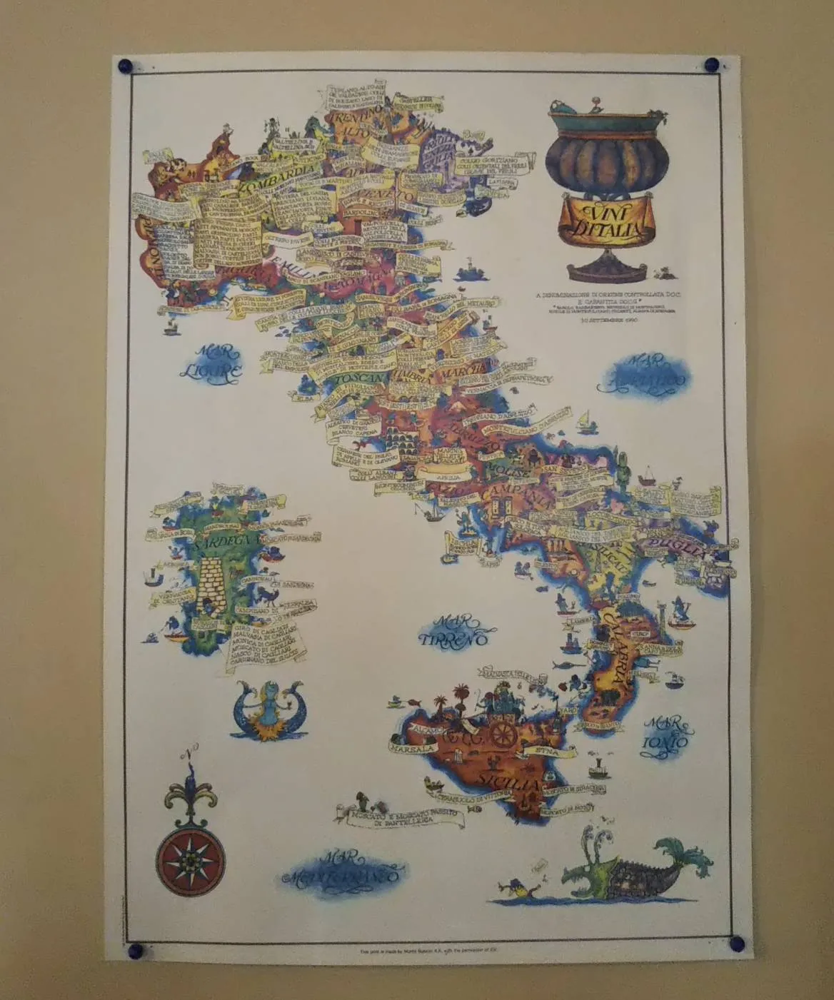 イタリアの地図