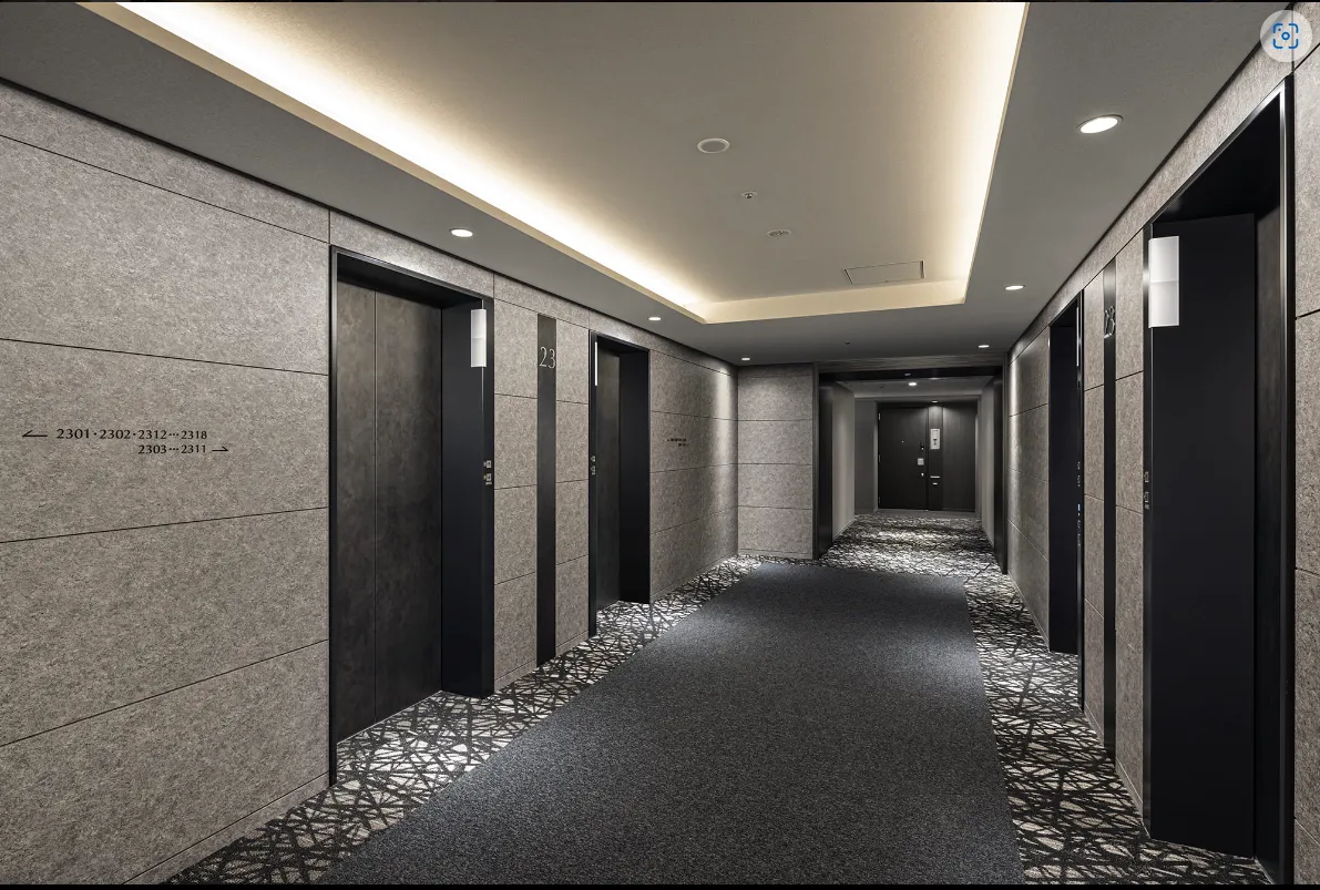 内廊下エレベーターホール完成予想・公式HP
