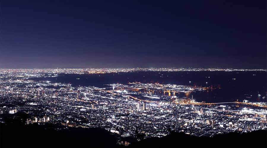 六甲山からの神戸の夜景